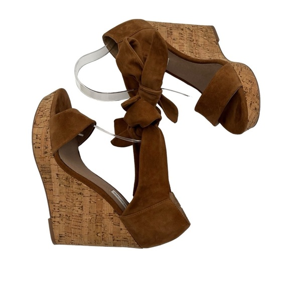 Saks Fifth Avenue McKenna Suede Platform Wedge Sandals - Picture 5 of 9
